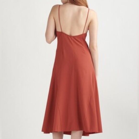 THAKOON Women’s Spaghetti Straps Midi Slip-dress in the Size 6 in Rust Color - Picture 6 of 16